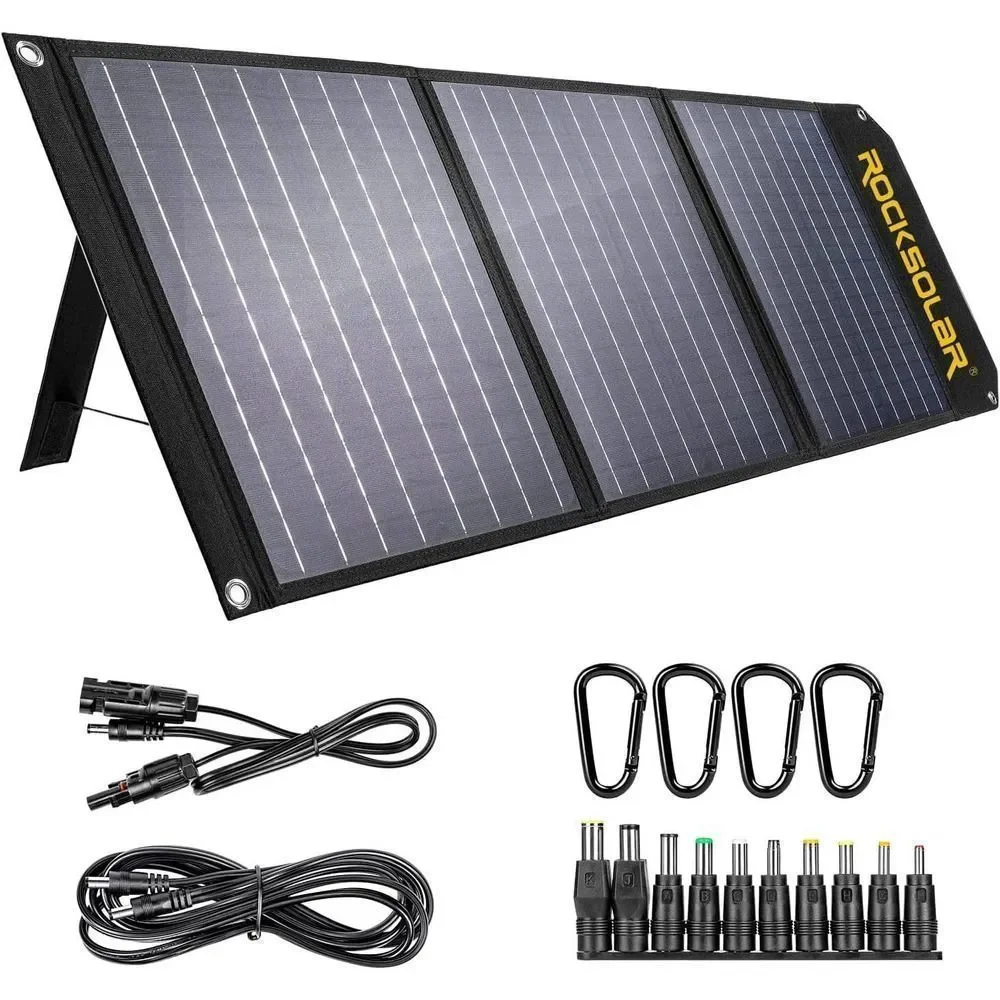 ROCKSOLAR 60 Watt Foldable Solar Panel Kit Cell Solar Battery Charger
